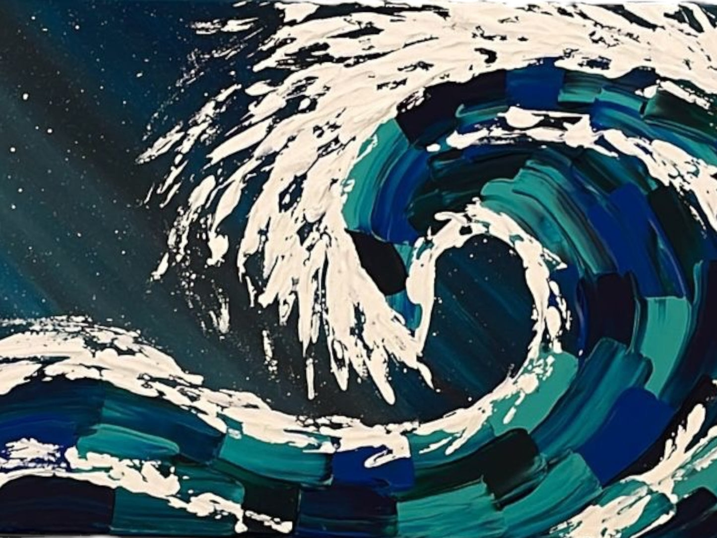 TINY WAVES OF LIFE ART 12’x36’