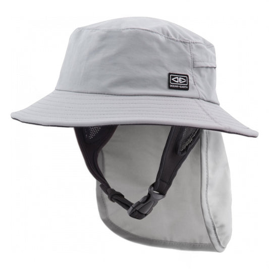 O&E MENS INDO STIFF PEAK SURF HAT (M/23.23” - L/24.02” - XL/24.4”) GREY